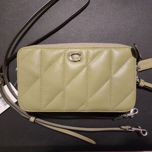 Coach Qualited Leather Kira Crossbody Moss
